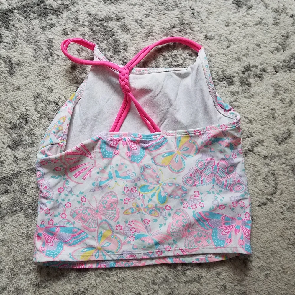 The Children's Place Girls Butterfly Tankini Swimsuit Set Size 10 12 Large